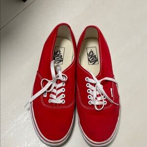 Vans Red Canvas Sneakers